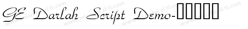 GE Darlah Script Demo字体转换